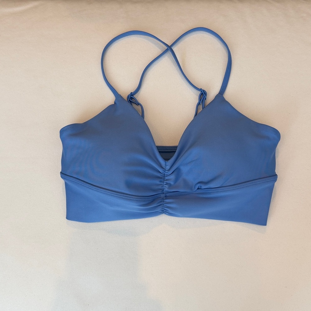 AloYoga Airlift Divine Bra in Crystal Clear Blue 
V-Neck Bralette Top